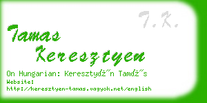 tamas keresztyen business card